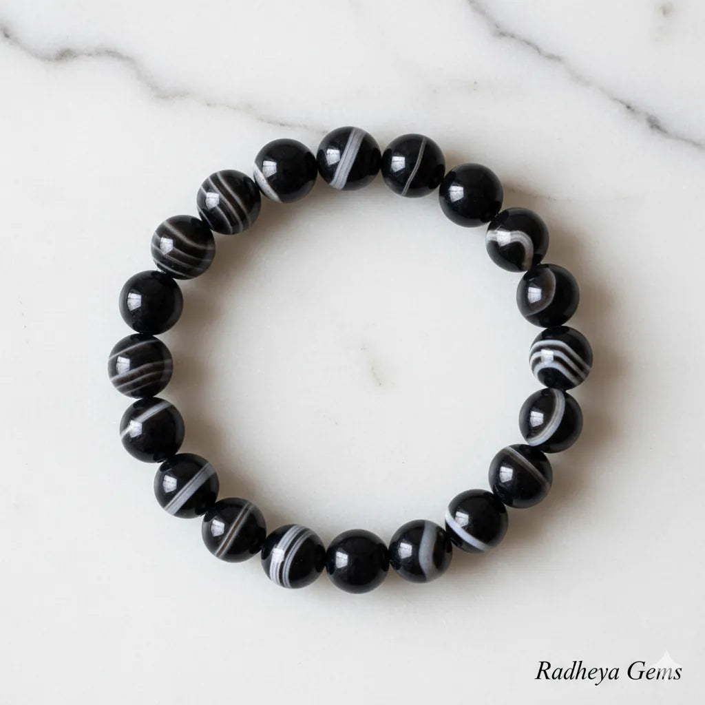 Banded Agate Protection Bracelet