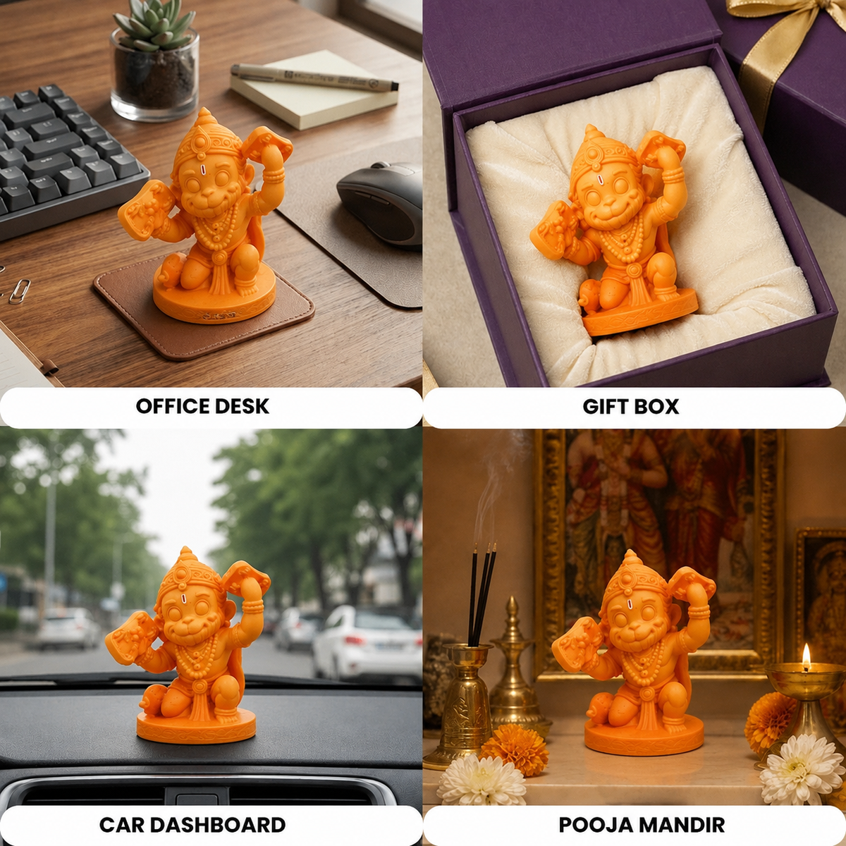 Cute Bal Hanuman Sacred Strength Idol - Orange