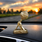 Hanuman Gada Idol - Golden Finish