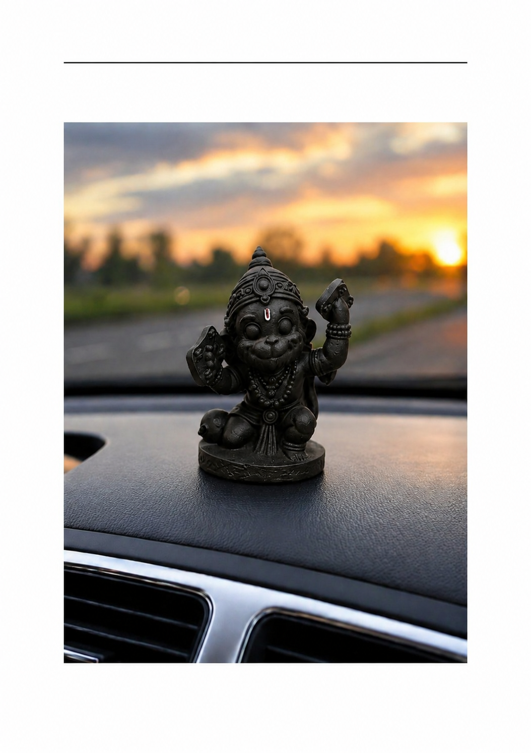 Cute Bal Hanuman Sacred Strength Idol - Black