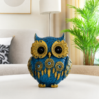 Vastu Owl Showpiece - Blue-Teal
