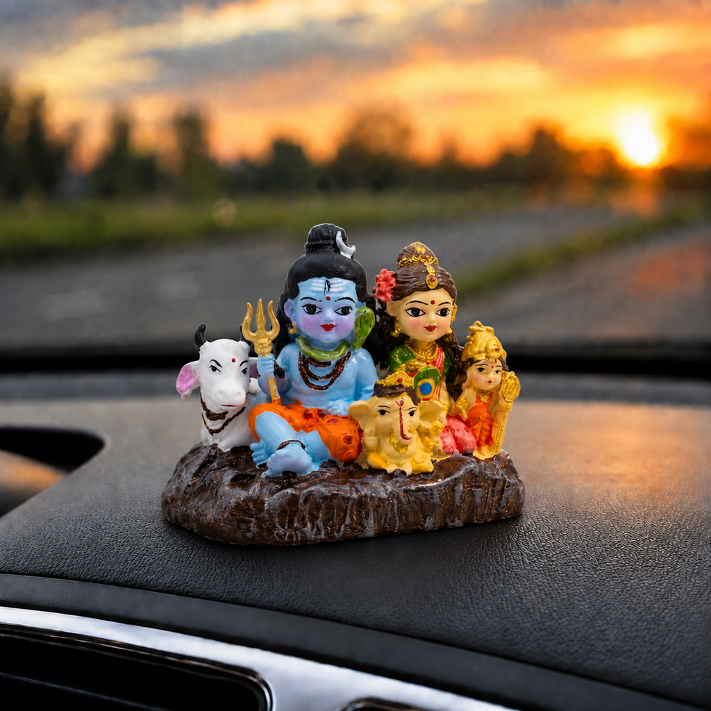 Shiv Parivar Idol Divine Harmony | Shiva, Parvati, Ganesha, Kartikeya & Nandi