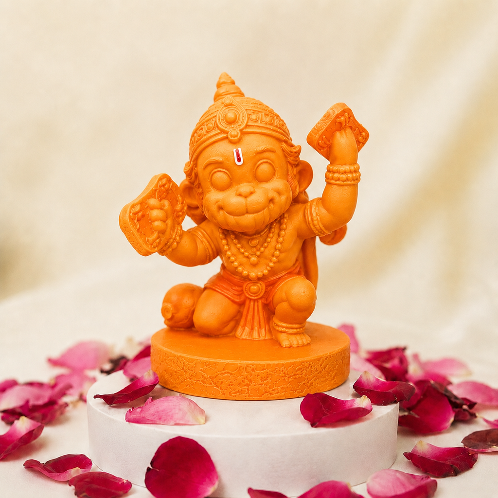 Cute Bal Hanuman Sacred Strength Idol - Orange