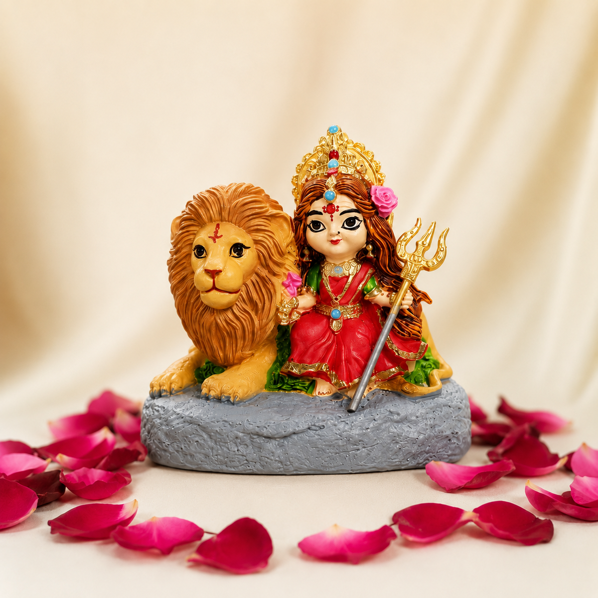 Maa Durga with Lion – The Fierce Protector Idol