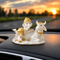Lord Ganesh with Kamdhenu Cow Idol