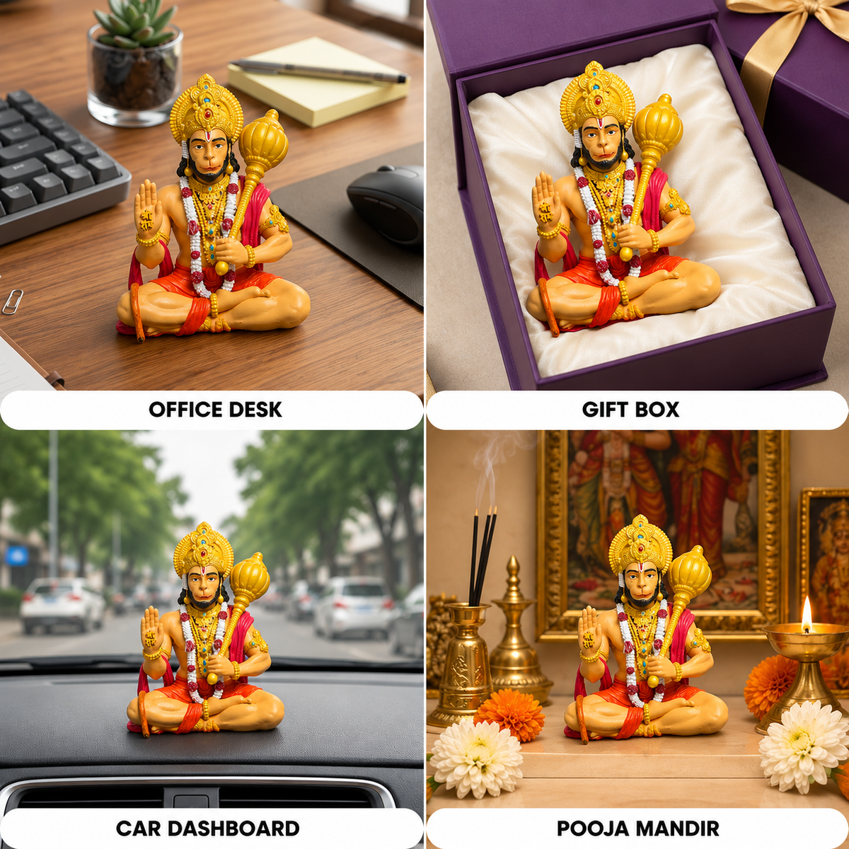 Premium Hanuman Ji Blessing Idol with Gada