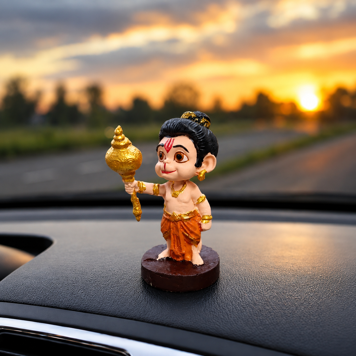 Premium Bal Hanuman Idol with Golden Gada