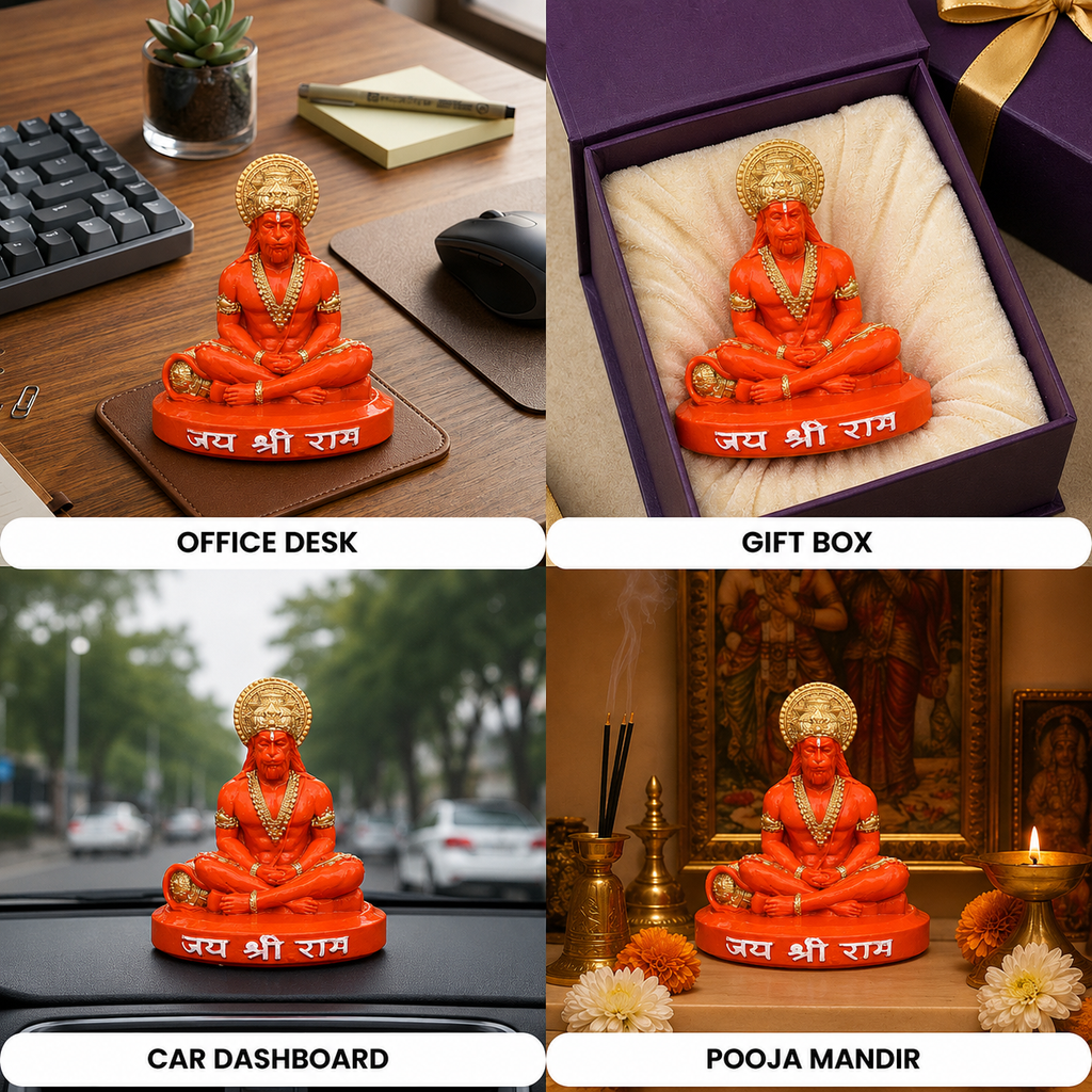 Bajrangbali Meditation Murti – Jai Shri Ram Decorative Idol