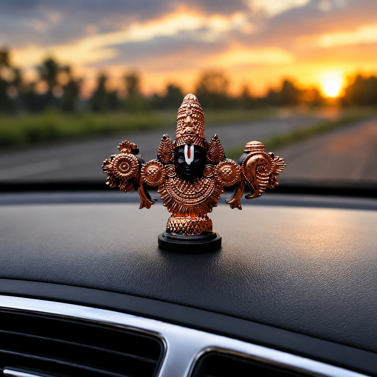 Lord Balaji Face Idol | Pure Brass Plated