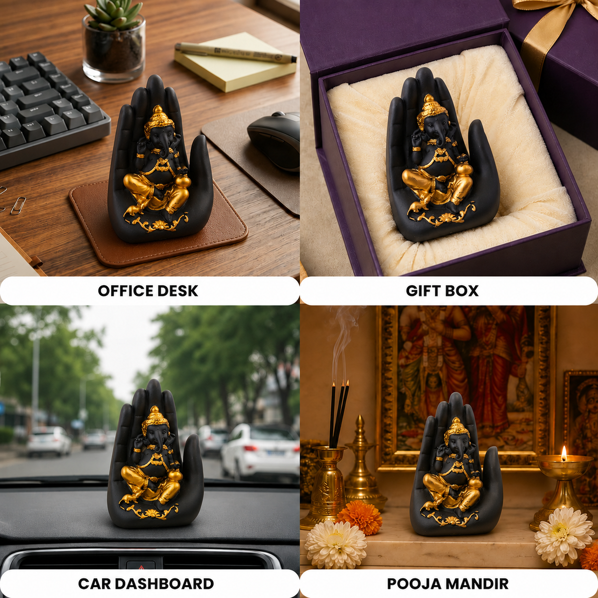 Ganpati in Blessing Hand Decorative Idol