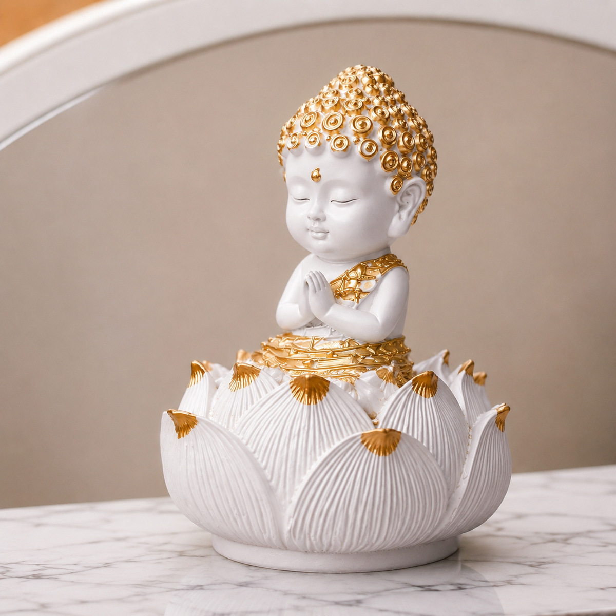 Little Buddha Lotus Showpiece