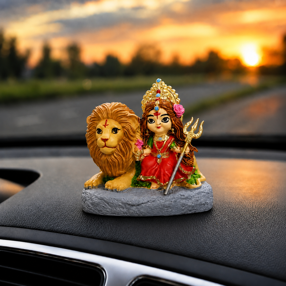 Maa Durga with Lion – The Fierce Protector Idol