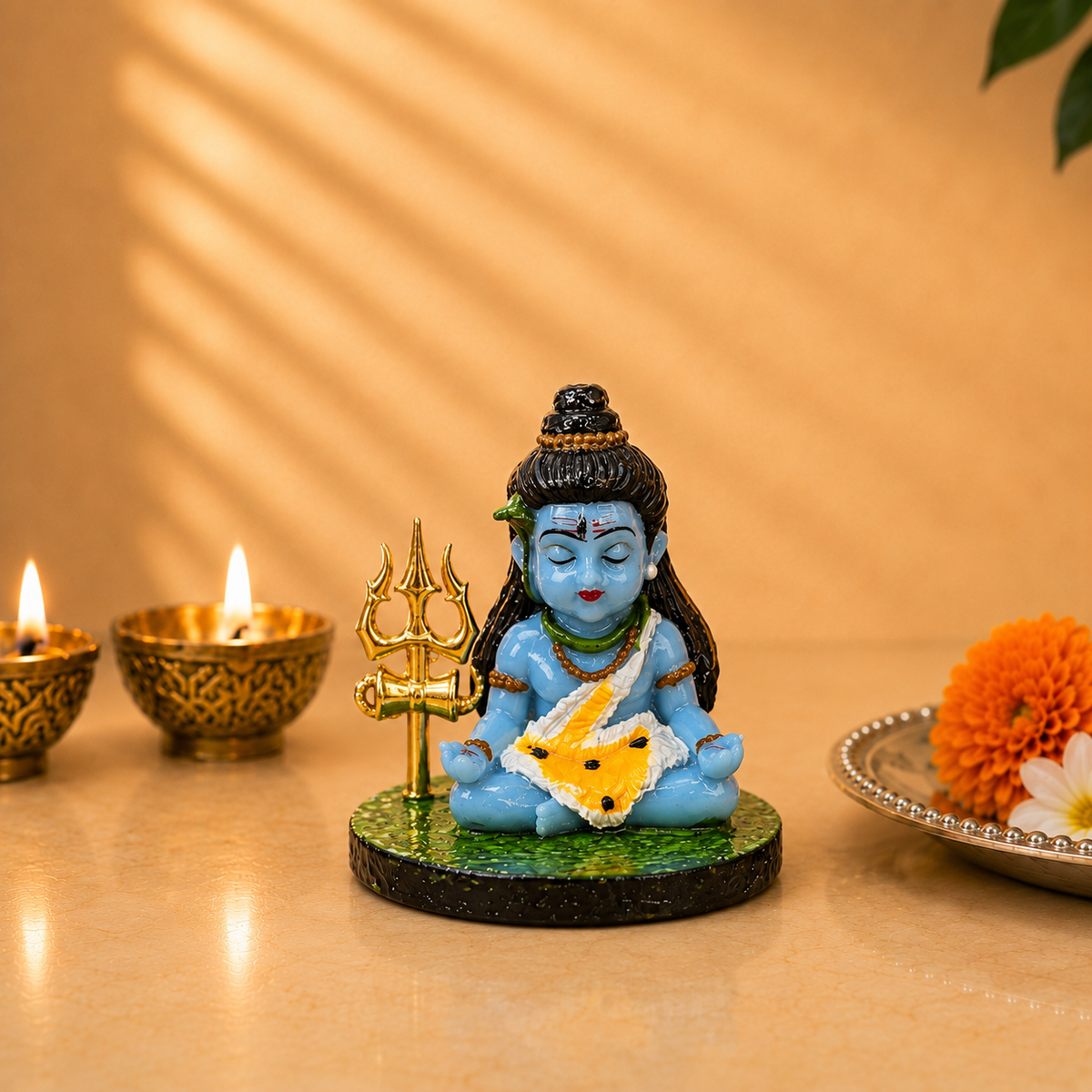 Bal Shiva Meditation Idol with Trishul