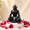 Lord Mahakaal Meditating Statue with Golden Trishul Crown