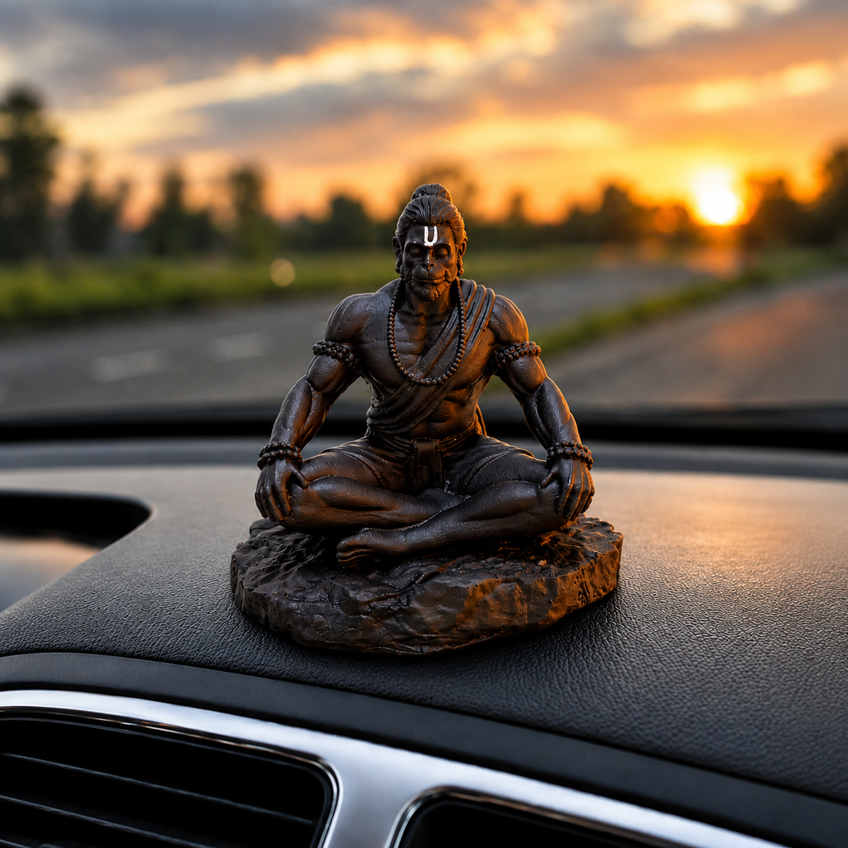 Sacred Bajrangbali Meditation Figurine – Premium Edition