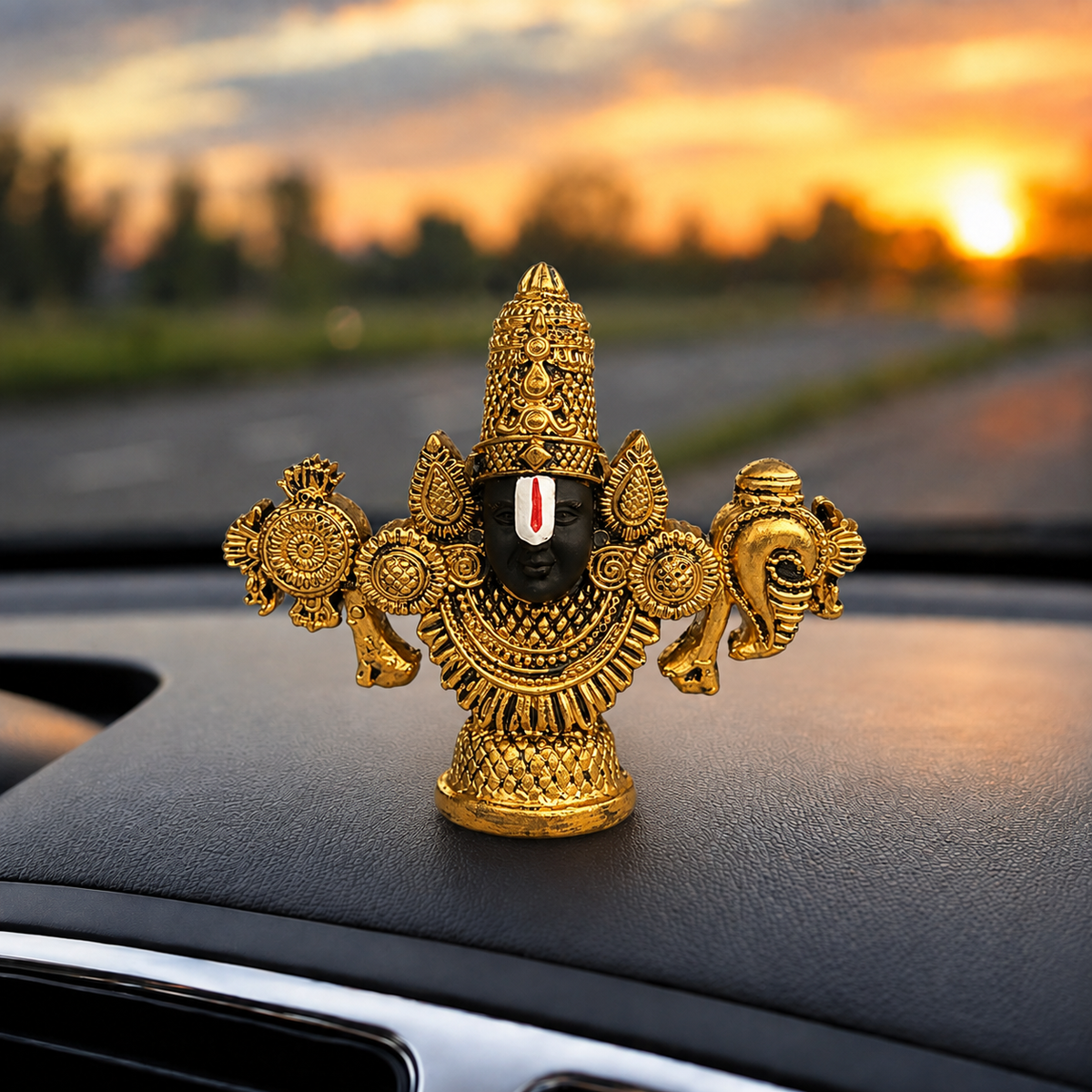 Lord Balaji Face Idol | Pure Silver Plated