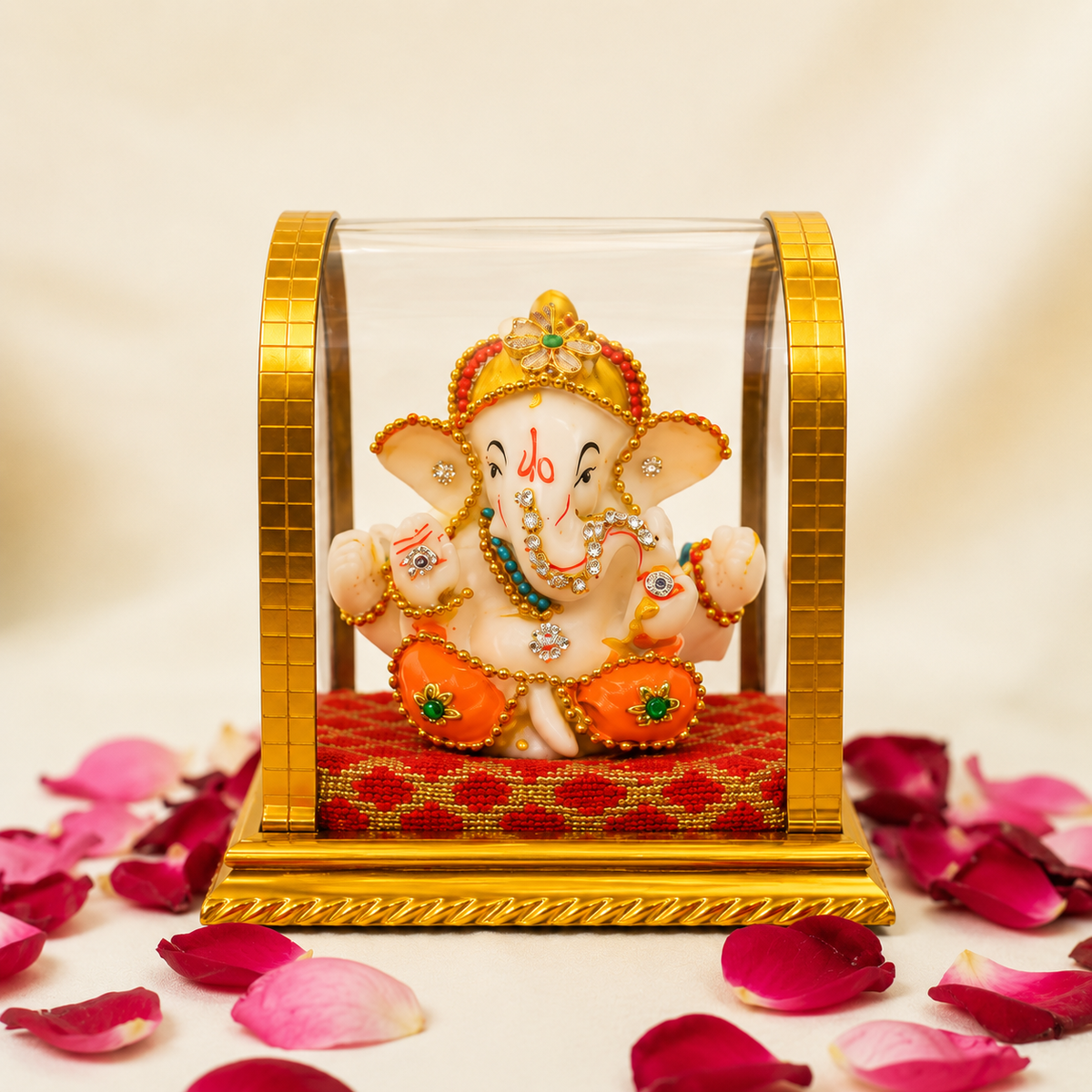Premium Ganpati Bappa Display Box Idol