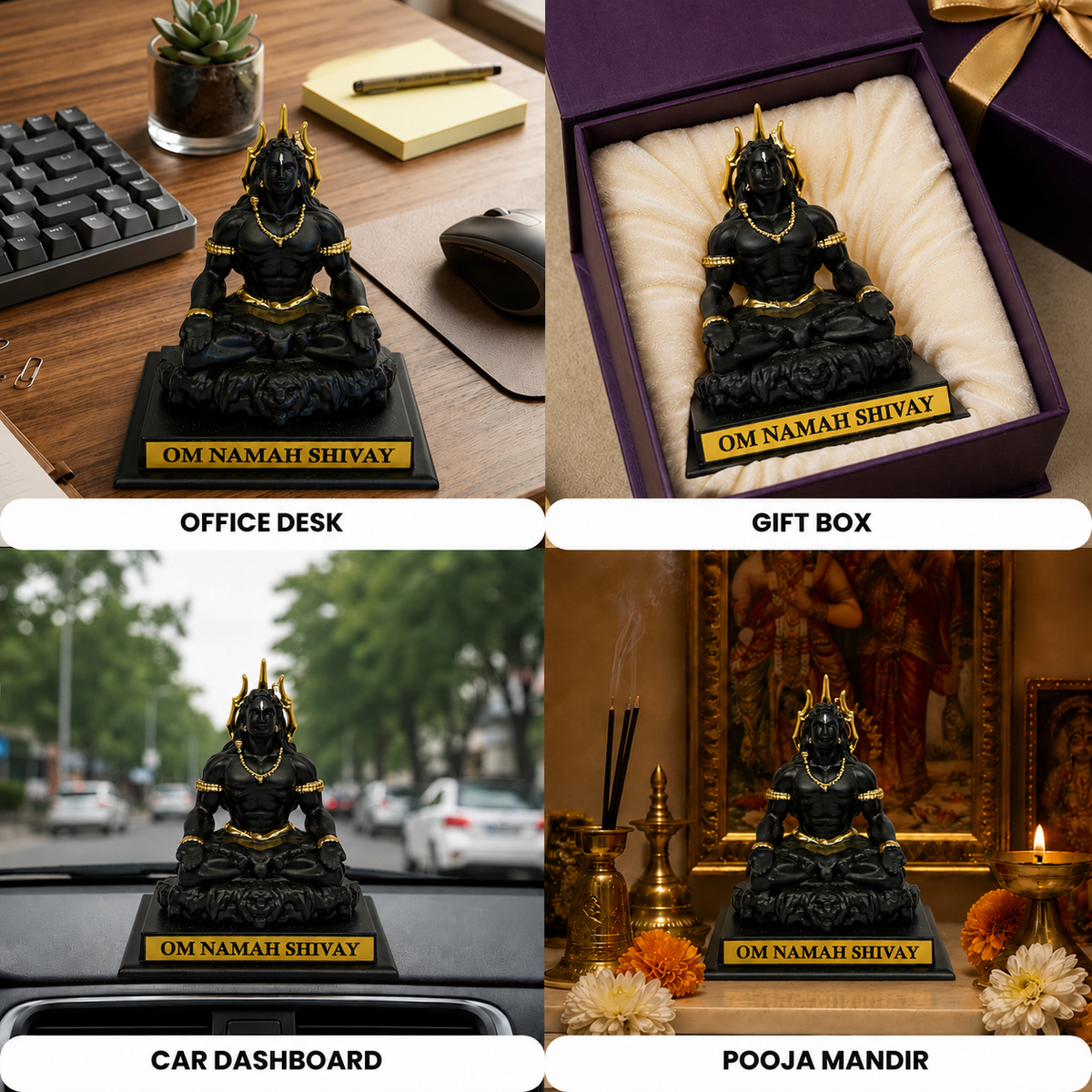 Om Namah Shivay Adiyog Shiva Idol - Classic Edition