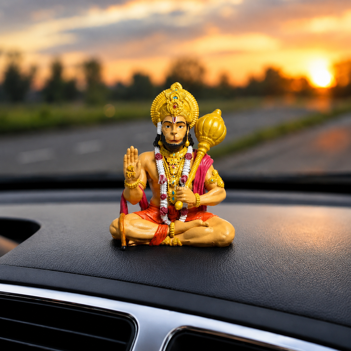 Premium Hanuman Ji Blessing Idol with Gada