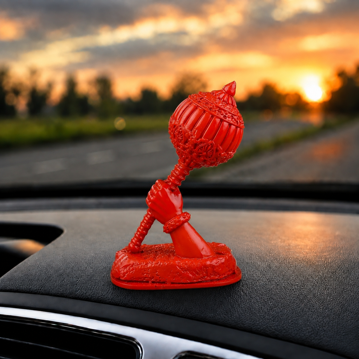 Hanuman Gada Idol - Red Sindoori Finish