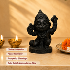 Cute Bal Hanuman Sacred Strength Idol - Black