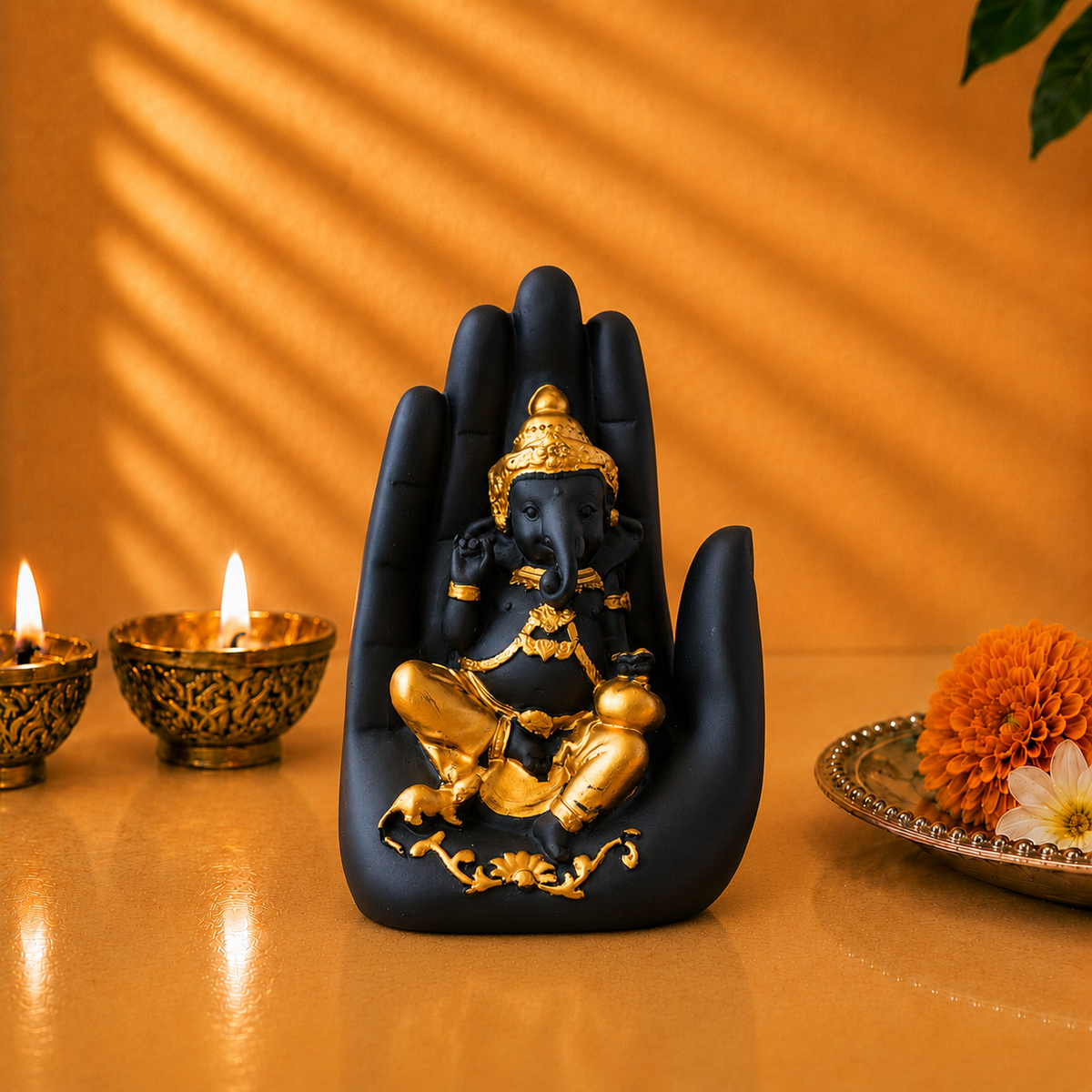 Ganpati in Blessing Hand Decorative Idol